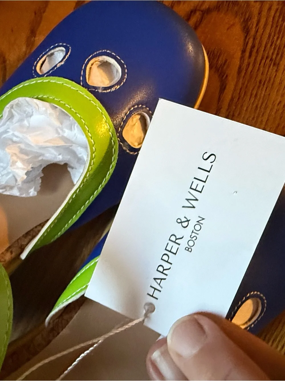 Girls Blue and Lime Mary Jane Dress Shoes